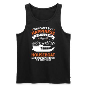 Ich Kann Kein Glück Kaufen, Sondern Hausboot - Männer Premium Bio Tank Top - Schwarz - Vorne - Michal (187cm)