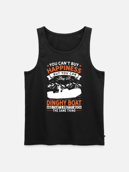 You can't buy happiness, but Dinghy Boat - Men's Premium Organic Tank Top - black