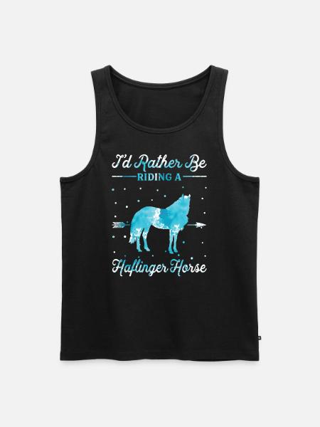 Monter sur un cheval Haflinger - Débardeur bio Premium Homme - noir