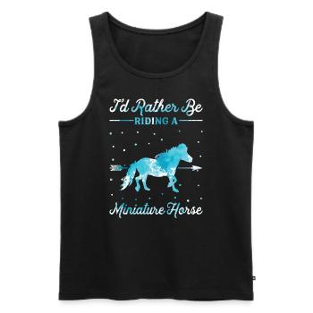 Monter un cheval miniature - Débardeur bio Premium Homme - noir - Devant - Michal (187cm)