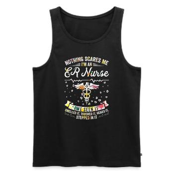 Nichts Macht Mir Angst - ER-Krankenschwester - Männer Premium Bio Tank Top - Schwarz - Vorne - Michal (187cm)