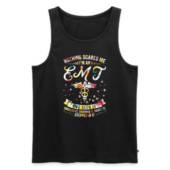 Nothing scares me - EMT - Men's Premium Organic Tank Top - black - Front - Michal (187cm)