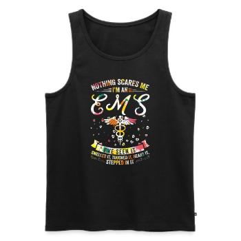 Nothing scares me - EMS - Men's Premium Organic Tank Top - black - Front - AI Model Male 178 light (178cm)