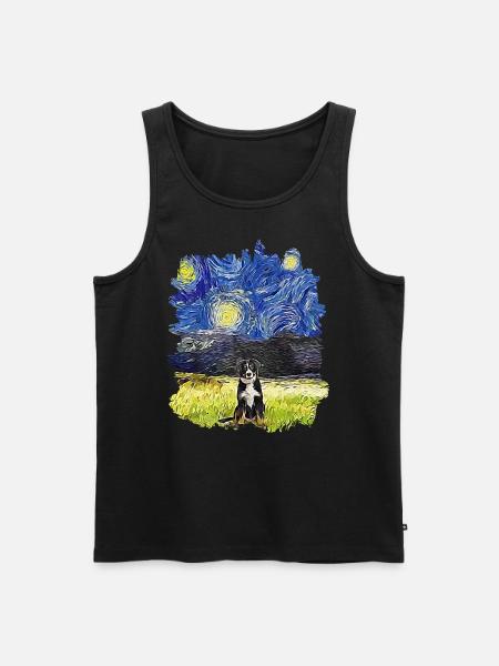 Starry Night - Berner Berg - Men's Premium Organic Tank Top - black