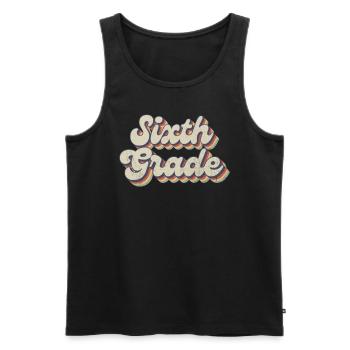 Boho Rainbow - Lehrer Der Sechsten Klasse - Männer Premium Bio Tank Top - Schwarz - Vorne - AI Model Male 178 light (178cm)