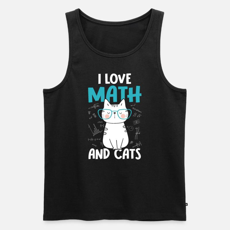 J’aime les chats - Math - Débardeur bio Premium Homme - noir