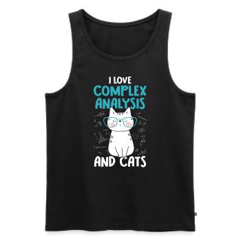 Ich Liebe Katzen - Komplexe Analyse - Männer Premium Bio Tank Top - Schwarz - Vorne - AI Model Male 178 light (178cm)