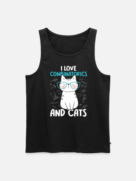 J’aime les chats - Combinatoire - Débardeur bio Premium Homme - noir