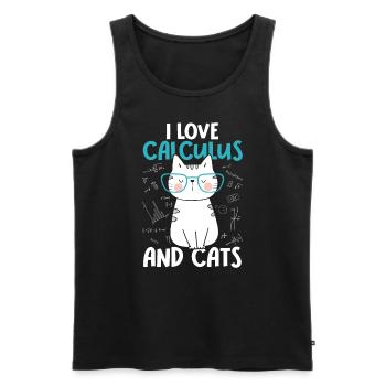 I love cats - Calculus - Men's Premium Organic Tank Top - black - Front - AI Model Male 178 light (178cm)