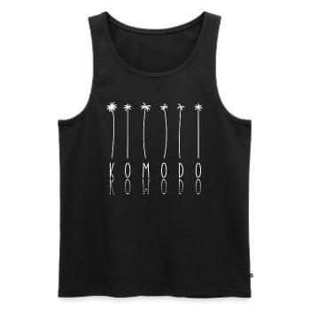 Palme - Insel Indonesien Komodo - Männer Premium Bio Tank Top - Schwarz - Vorne - Michal (187cm)