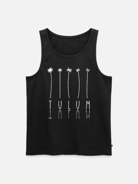 Palm - Yucatan -Tulum Peninsula - Men's Premium Organic Tank Top - black
