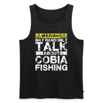 Pêche - Cobia -Poisson - Débardeur bio Premium Homme - noir - Devant - Michal (187cm)