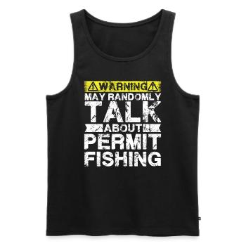 Pêche - Autoriser le poisson - Débardeur bio Premium Homme - noir - Devant - AI Model Male 178 light (178cm)