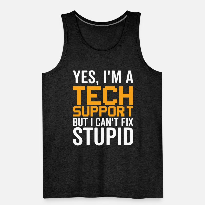 Dumm - Technischer Support Männer Premium Bio Tank Top