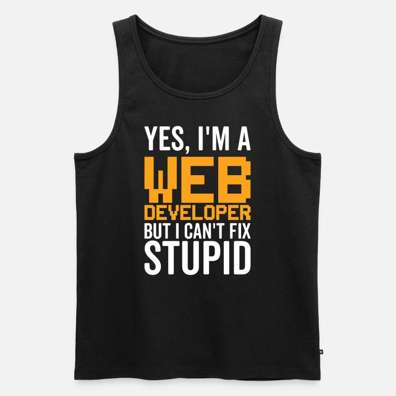 Stupid - Web Developer - Men's Premium Organic Tank Top - black