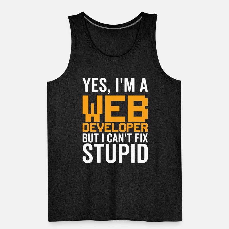 Stupid - Web Developer Men's Premium Organic Tank Top