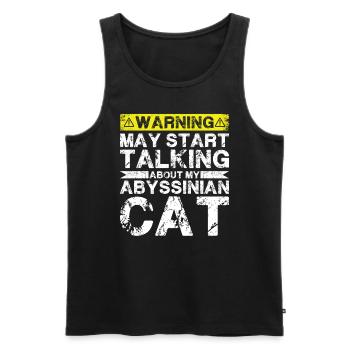 Apropos Abessinierkatze - Männer Premium Bio Tank Top - Schwarz - Vorne - AI Model Male 178 light (178cm)
