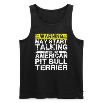 Apropos American Pit Bull Terrier - Männer Premium Bio Tank Top - Schwarz - Vorne - Michal (187cm)