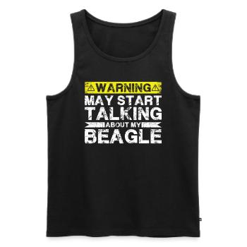 Apropos Beagle - Männer Premium Bio Tank Top - Schwarz - Vorne - AI Model Male 178 light (178cm)