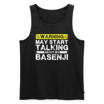 Apropos Basenji - Männer Premium Bio Tank Top - Schwarz - Vorne - AI Model Male 178 light (178cm)