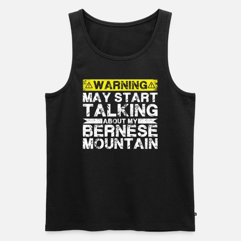 Apropos Berner Berg - Männer Premium Bio Tank Top - Schwarz