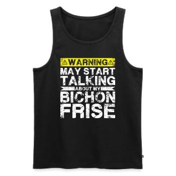 Parlez de Bichon Frise - Débardeur bio Premium Homme - noir - Devant - Michal (187cm)