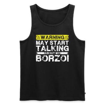 Apropos Barsoi - Männer Premium Bio Tank Top - Schwarz - Vorne - AI Model Male 178 light (178cm)