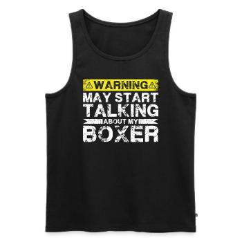 Apropos Boxer - Männer Premium Bio Tank Top - Schwarz - Vorne - AI Model Male 178 light (178cm)