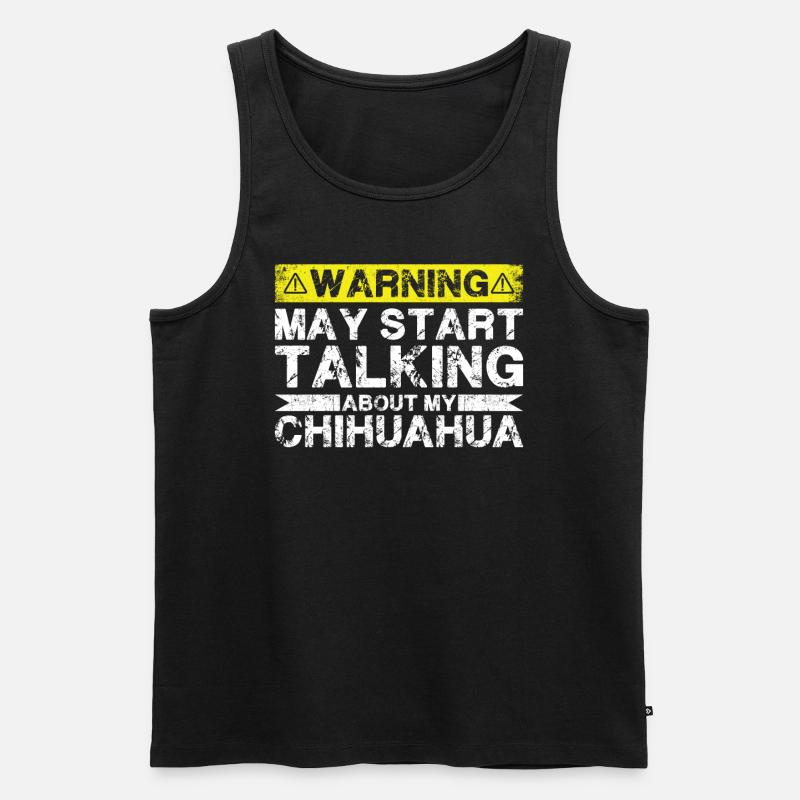 Apropos Chihuahua - Männer Premium Bio Tank Top - Schwarz