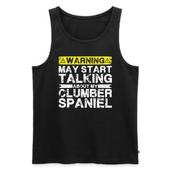 Speaking of Clumber Spaniel - Men's Premium Organic Tank Top - black - Front - Michal (187cm)