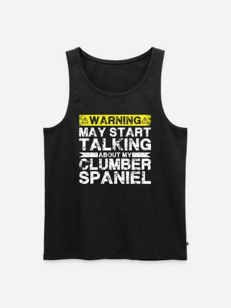 Speaking of Clumber Spaniel - Men's Premium Organic Tank Top - black