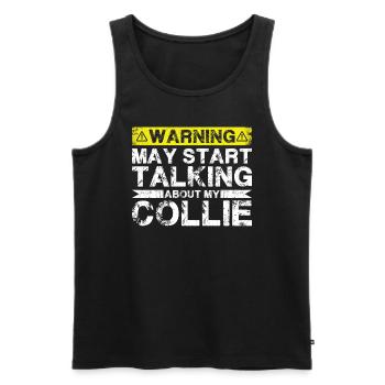 Apropos Collie - Männer Premium Bio Tank Top - Schwarz - Vorne - AI Model Male 178 light (178cm)