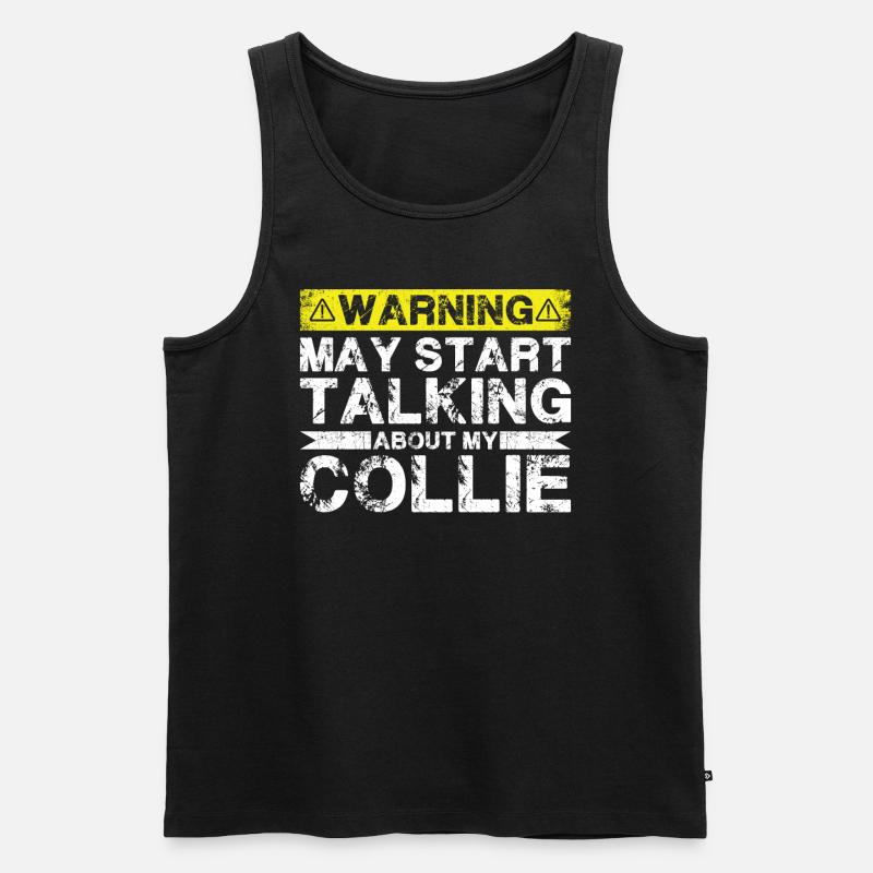 Apropos Collie - Männer Premium Bio Tank Top - Schwarz