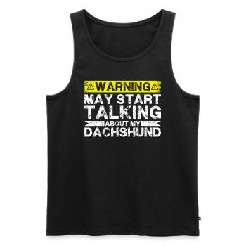 Apropos Dackel - Männer Premium Bio Tank Top - Schwarz - Vorne - AI Model Male 178 light (178cm)