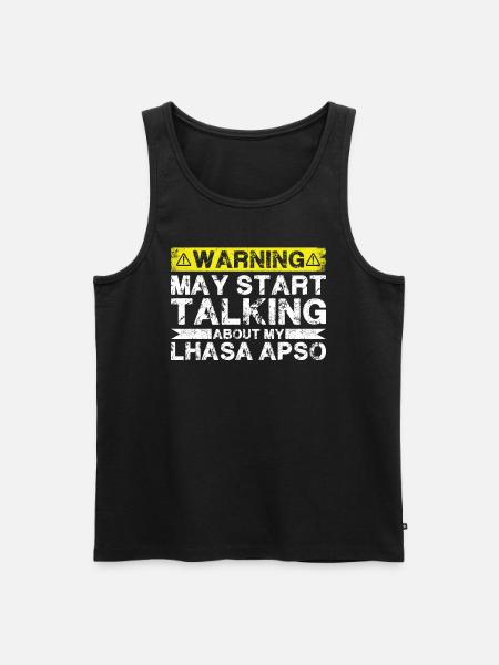 Apropos Lhasa Apso - Männer Premium Bio Tank Top - Schwarz