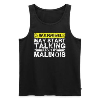 Apropos Malinois - Männer Premium Bio Tank Top - Schwarz - Vorne - AI Model Male 178 light (178cm)
