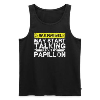 Über Papillon Sprechen - Männer Premium Bio Tank Top - Schwarz - Vorne - Michal (187cm)