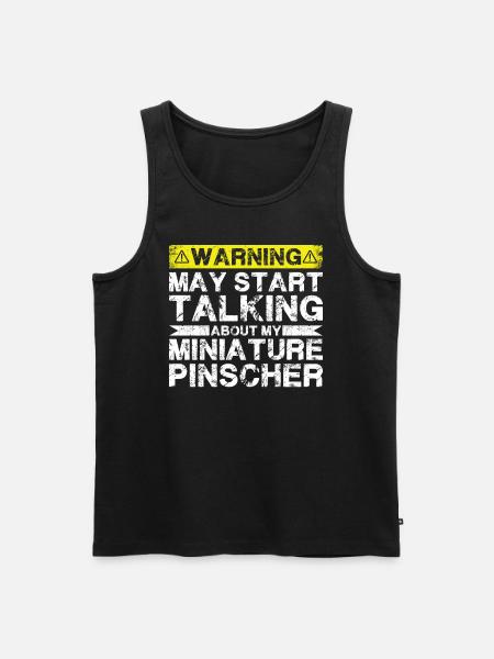 Speaking of dwarf pinschers - Men's Premium Organic Tank Top - black