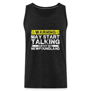 Talk about Newfoundland - Men's Premium Organic Tank Top - charcoal grey - Front - Alexander (188cm)