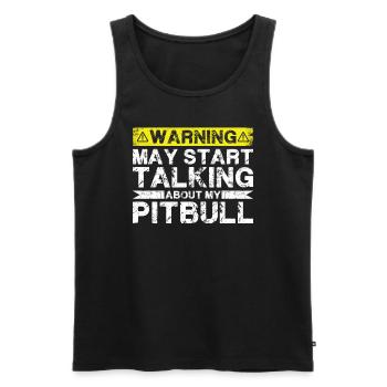 En parlant de pit-bull - Débardeur bio Premium Homme - noir - Devant - Michal (187cm)