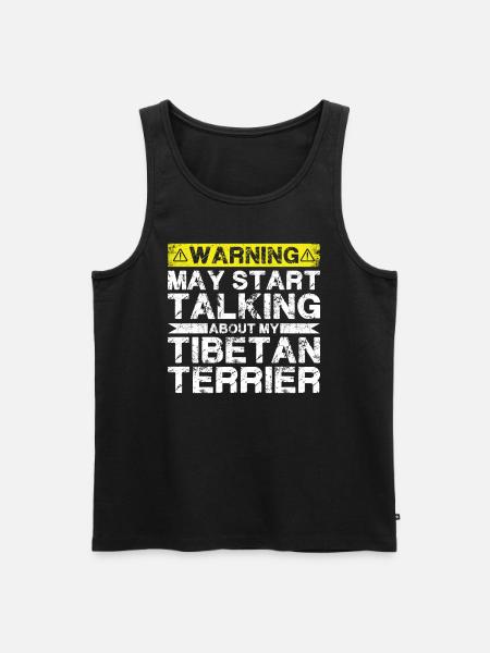 Speaking of Tibetan Terriers - Men's Premium Organic Tank Top - black