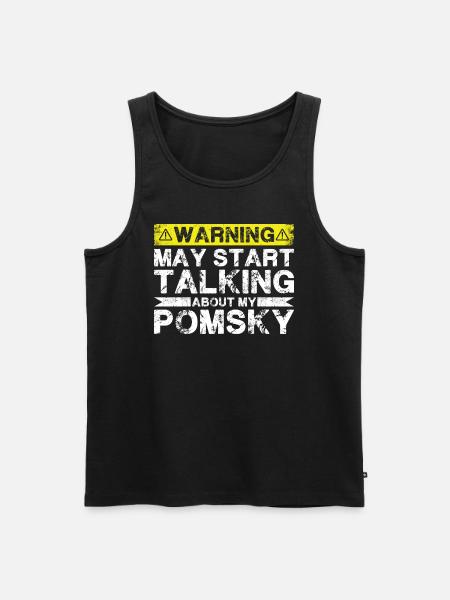 Speaking of Pomsky - Men's Premium Organic Tank Top - black
