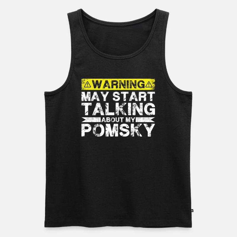 Apropos Pomsky - Männer Premium Bio Tank Top - Schwarz