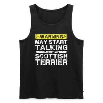 Speaking of Scottish Terrier - Men's Premium Organic Tank Top - black - Front - AI Model Male 178 light (178cm)