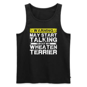 Apropos Weizenterrier - Männer Premium Bio Tank Top - Schwarz - Vorne - AI Model Male 178 light (178cm)