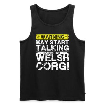Apropos Walisischer Corgi - Männer Premium Bio Tank Top - Schwarz - Vorne - Michal (187cm)