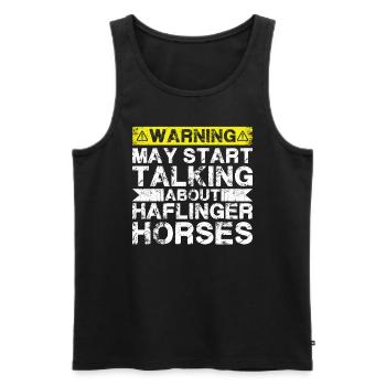 Talk about Haflinger Horse - Men's Premium Organic Tank Top - black - Front - Michal (187cm)