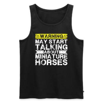 Talk about miniature horse - Men's Premium Organic Tank Top - black - Front - Michal (187cm)