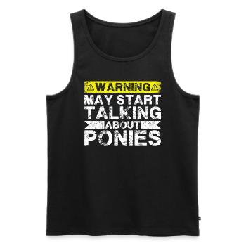 En parlant de poneys - Débardeur bio Premium Homme - noir - Devant - Michal (187cm)