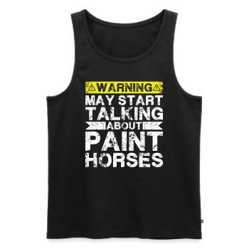 Über Lackpferd Sprechen - Männer Premium Bio Tank Top - Schwarz - Vorne - Michal (187cm)